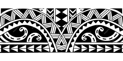 Premium Vector Wrap Around Arm Polynesian Tattoo Design Pattern Aboriginal Samoan Vector