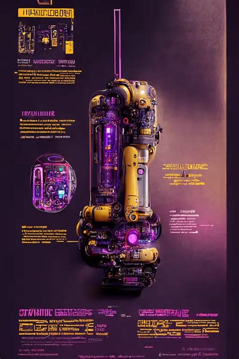 Infographic Cyberpunk Technolmidjourney