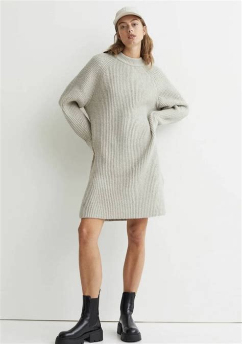 H M Cette Robe Pull En Maille Est Indispensable Pour Lhiver