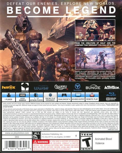 Destiny Cover Or Packaging Material Mobygames