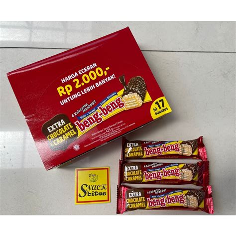 Jual Beng Beng Wafer Caramel Crispy Extra Chocolate Dan Caramel 25gr