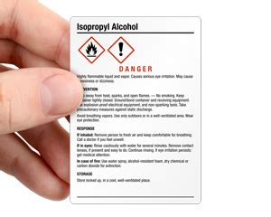 Isopropyl Alcohol Ghs Label