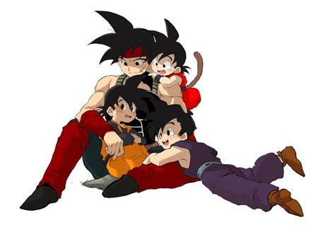 Bardock, Goku, Gohan, and Goten | Dragon ball art, Anime, Dragon ball