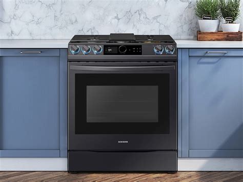 60 Cu Ft Smart Slide In Gas Range With Smart Dial And Air Fry In Black Stainless Steel Ranges