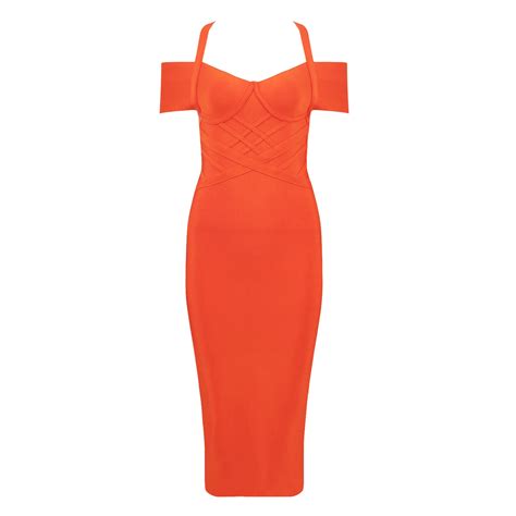 New Fashion Orange Pencil Evening Dress Gown Latest Casual Ladies Sexy ...