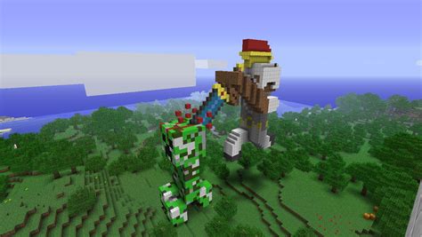 Gladiator Steve killing a Creeper : Minecraft