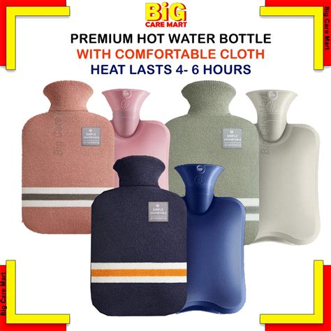 Nice Premium Hot Water Bottle Bag With Cover Cloth 2000ml Period Hot