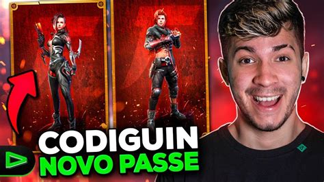 CODIGUIN DO NOVO PASSE DE ELITE LOUD EMULADOR FREE FIRE AO VIVO