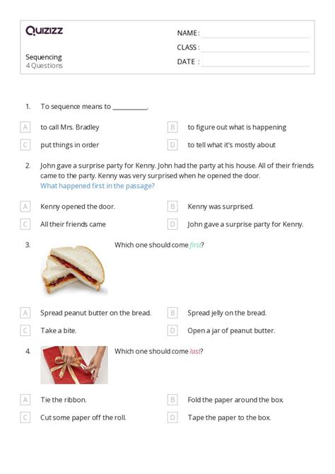 50 Sequencing Worksheets For 1st Grade On Quizizz Free And Printable