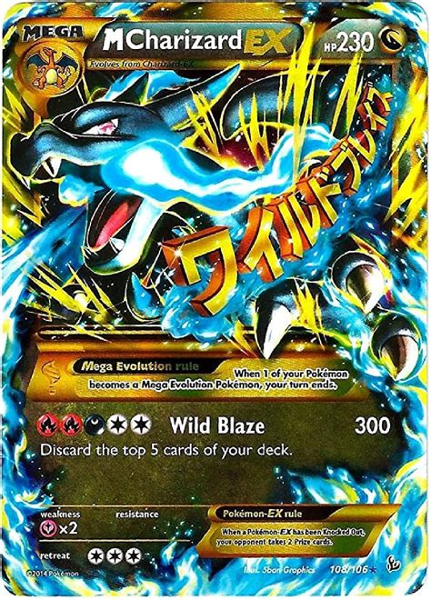 Pokemon Mega Charizard Ex 108 Xy Flashfire Holo Br