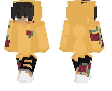 Yellow Flower Hoodie Boy | Minecraft PE Skins