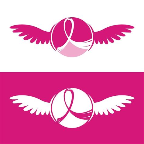 Premium Vector Pink Ribbon Breast Cancer Vector Illustration Design