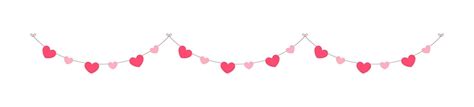 Valentine's Day red hearts banner bunting vector illustration clipart 16137805 Vector Art at ...