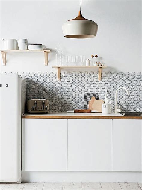 25 Stylish Hexagon Tiles For Kitchen Walls And Backsplashes | HomeMydesign