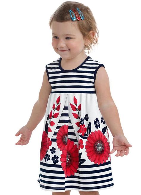 Vestido Infantil Feminino Marinho Kyly