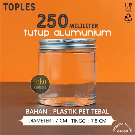 Jual TOPLES 250 ML TUTUP ALUMUNIUM TOPLES PLASTIK 250 ML TOPLES 250