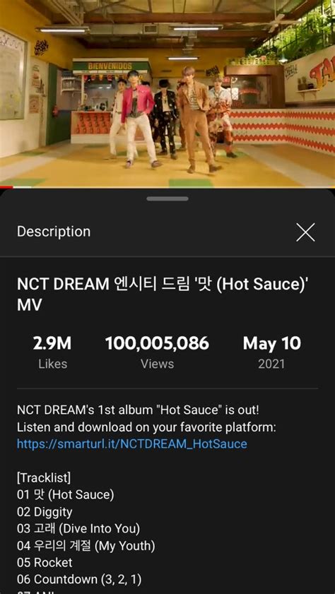 Nct Dream S Hot Sauce Mv Has Reached Million Views On Youtube