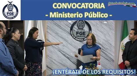 Convocatoria Agente Del Ministerio Público De La Fge Sinaloa 2024 2025