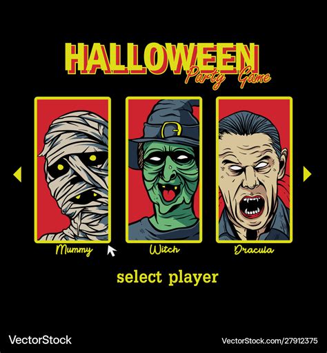 Halloween party game Royalty Free Vector Image