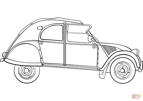 Dibujo de Citroën 2CV para colorear Dibujos para colorear imprimir