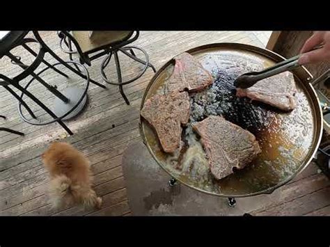 Cooking T Bone Steaks On My Recteq Matador Grill With Round Flat Top