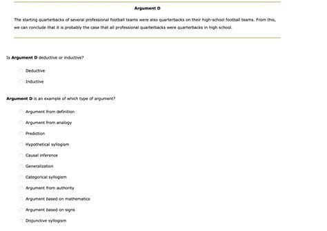 Is Argument A deductive or inductive? Deductive | Chegg.com