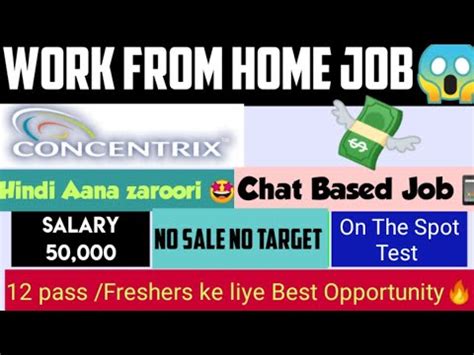 Concentrix Hiring Freshers Th Pass Job Work From Home Jobs Online