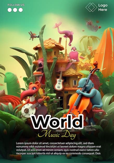 Premium Psd World Music Day Poster