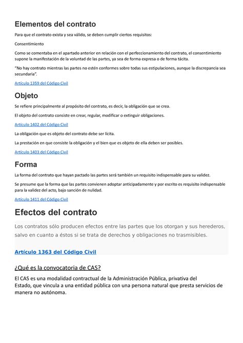 Elementos Del Contrato Elementos Del Contrato Para Que El Contrato