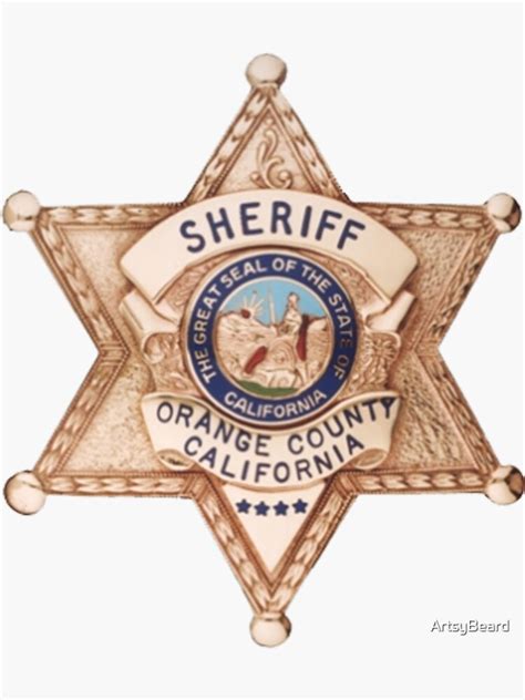 "Orange County Sheriff" Sticker for Sale by ArtsyBeard | Redbubble