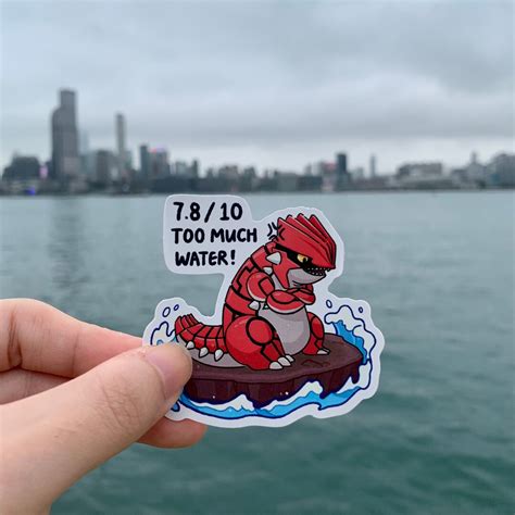 Groudon Too Much Water Meme Sticker - Etsy