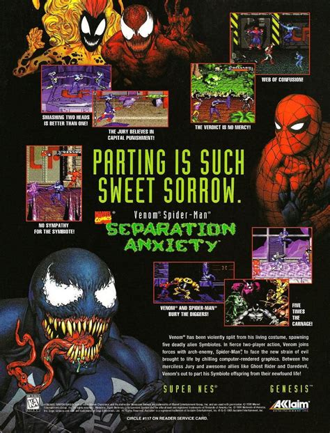 Spider Man And Venom Separation Anxiety 1995