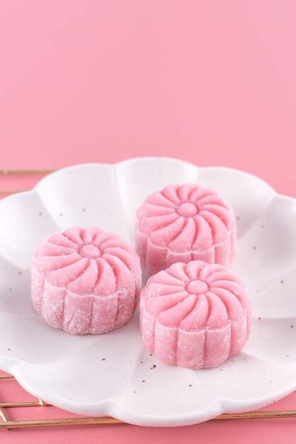 Premium Photo | Colorful snow skin moon cake sweet snowy mooncake traditional savory dessert for ...