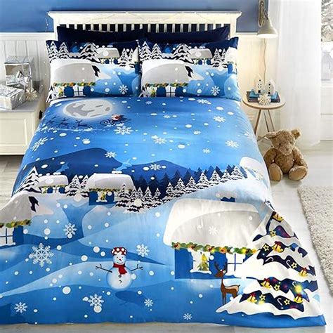 Bedlam Christmas Glow In The Dark Easy Care Duvet Cover Set