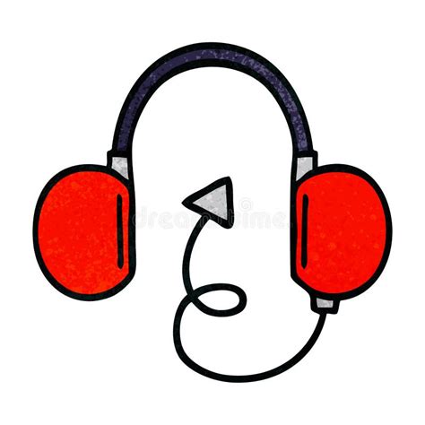 Dispositivo Do Som Da Música Dos Fones De Ouvido Dos Desenhos Animados