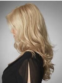 Blonde Wavy Remy Human Hair Nice Long Wigs Mono Long Top Piece Wig