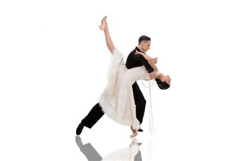 Premium Photo Dance Ballroom Couple In A Dance Pose Isolated On White Background Sensual