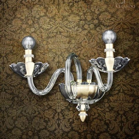 Traditional Wall Light AMANDA Grandoluce Indoor Chromed Metal