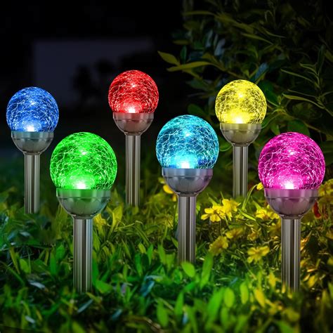 Solpex Solar Garden Lights Outdoor Pack Multi Color Changing White