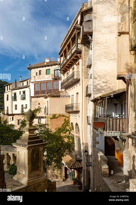 Historic Buildings On Cliff Of River Gorge Rio Júcar Cuenca Castille