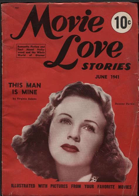 Movie Love 1941 June 1 Rare Deanna Durbin Photo Cover