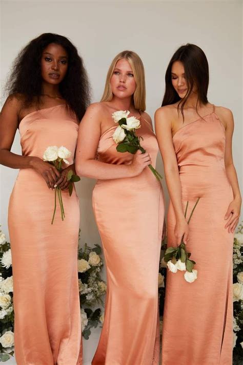 Light Orange Bridesmaid Dresses Silk Bridesmaid Dresses Mix N Match