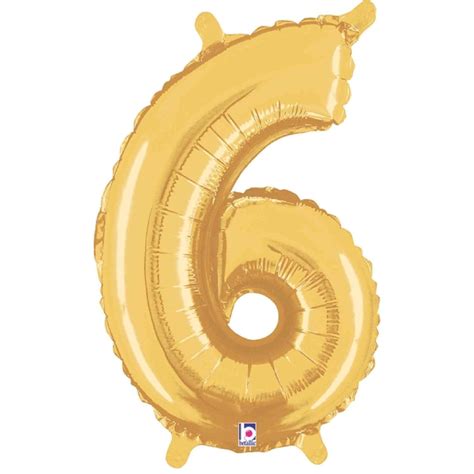 14 Inch Gold Number Balloons Partyhaus