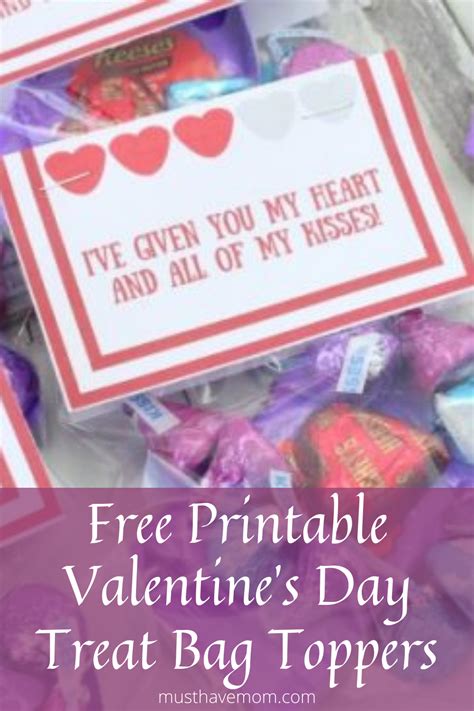 Free Valentines Day Printable Treat Toppers Valentines Printables