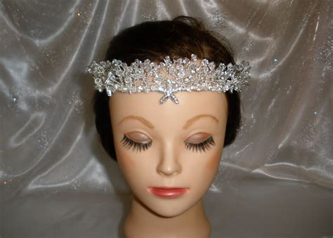 Crystal Starfish Bride Tiara Beach Bride Hair Accessories Etsy In