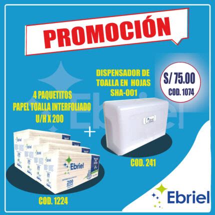 Papel toalla interfoliado Ebriel Línea Empresarial