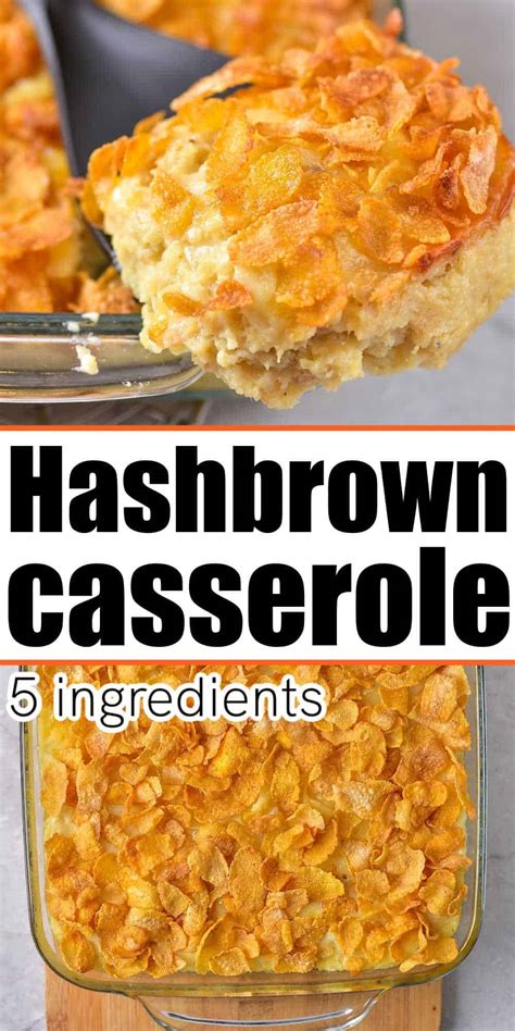 5 Ingredient Hash Brown Casserole With Cornflakes Recipe