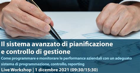 Il Sistema Avanzato Di Pianificazione E Controllo Di Gestione