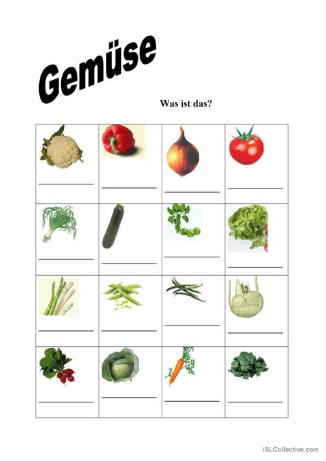 Obst Und Gem Se Deutsch Daf Arbeitsbl Tter Pdf Doc