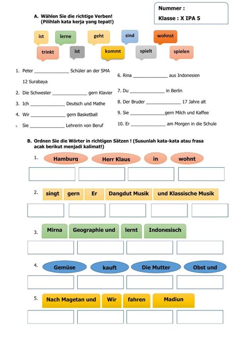 Konjugation Der Verben Activity Live Worksheets